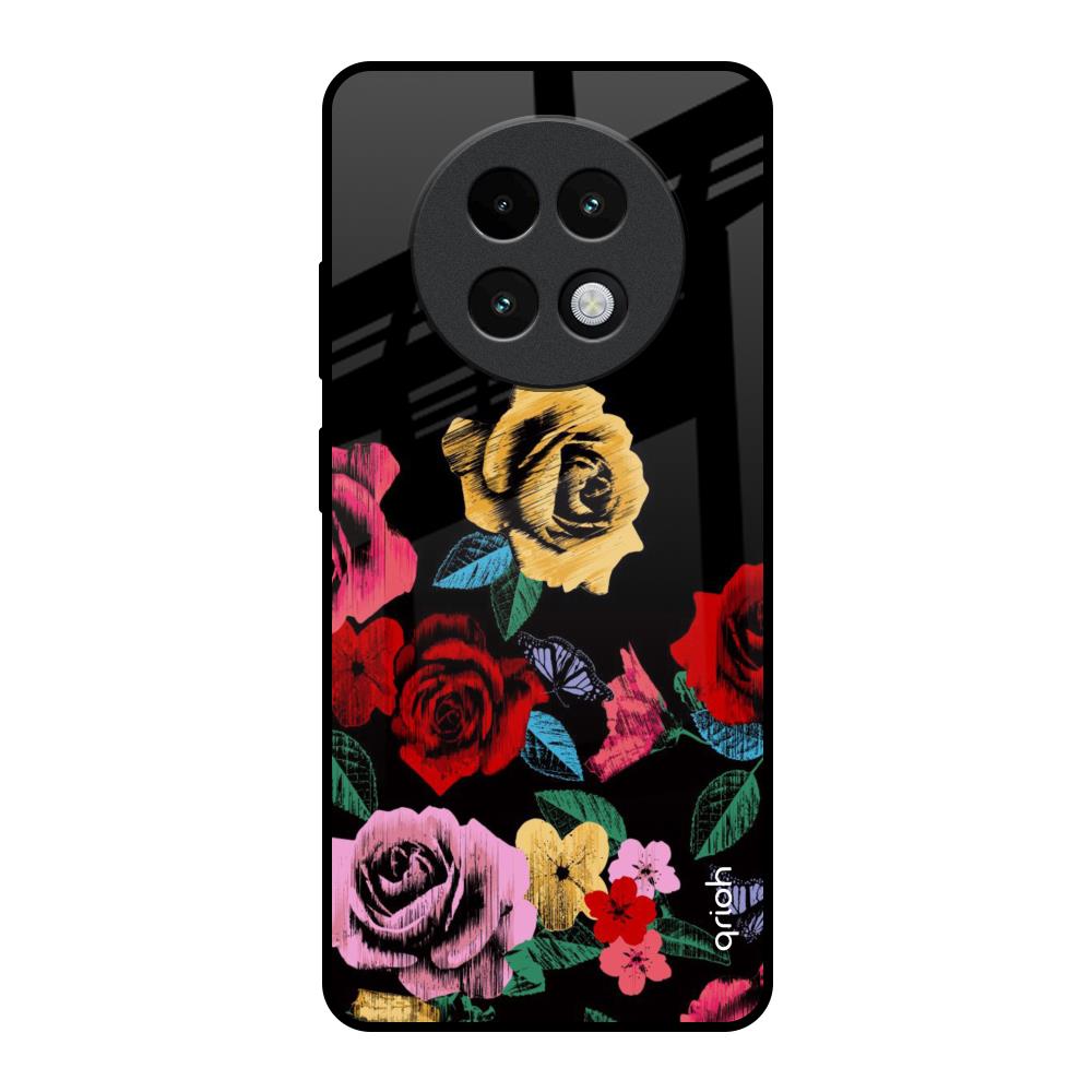 Floral Decorative Realme 13 Plus 5G Glass Back Cover Online
