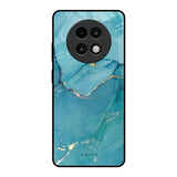 Blue Golden Glitter Realme 13 Plus 5G Glass Back Cover Online