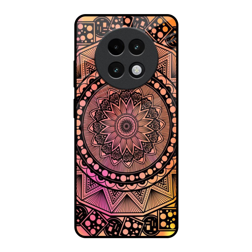 Floral Mandala Realme 13 Plus 5G Glass Back Cover Online