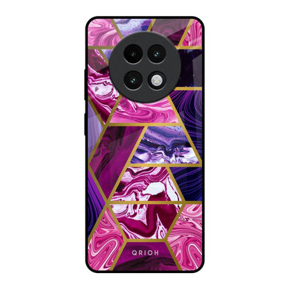 Electroplated Geometric Marble Realme 13 Plus 5G Glass Back Cover Online
