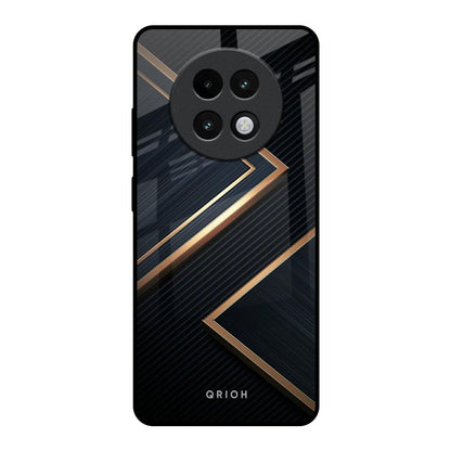 Sleek Golden & Navy Realme 13 Plus 5G Glass Back Cover Online
