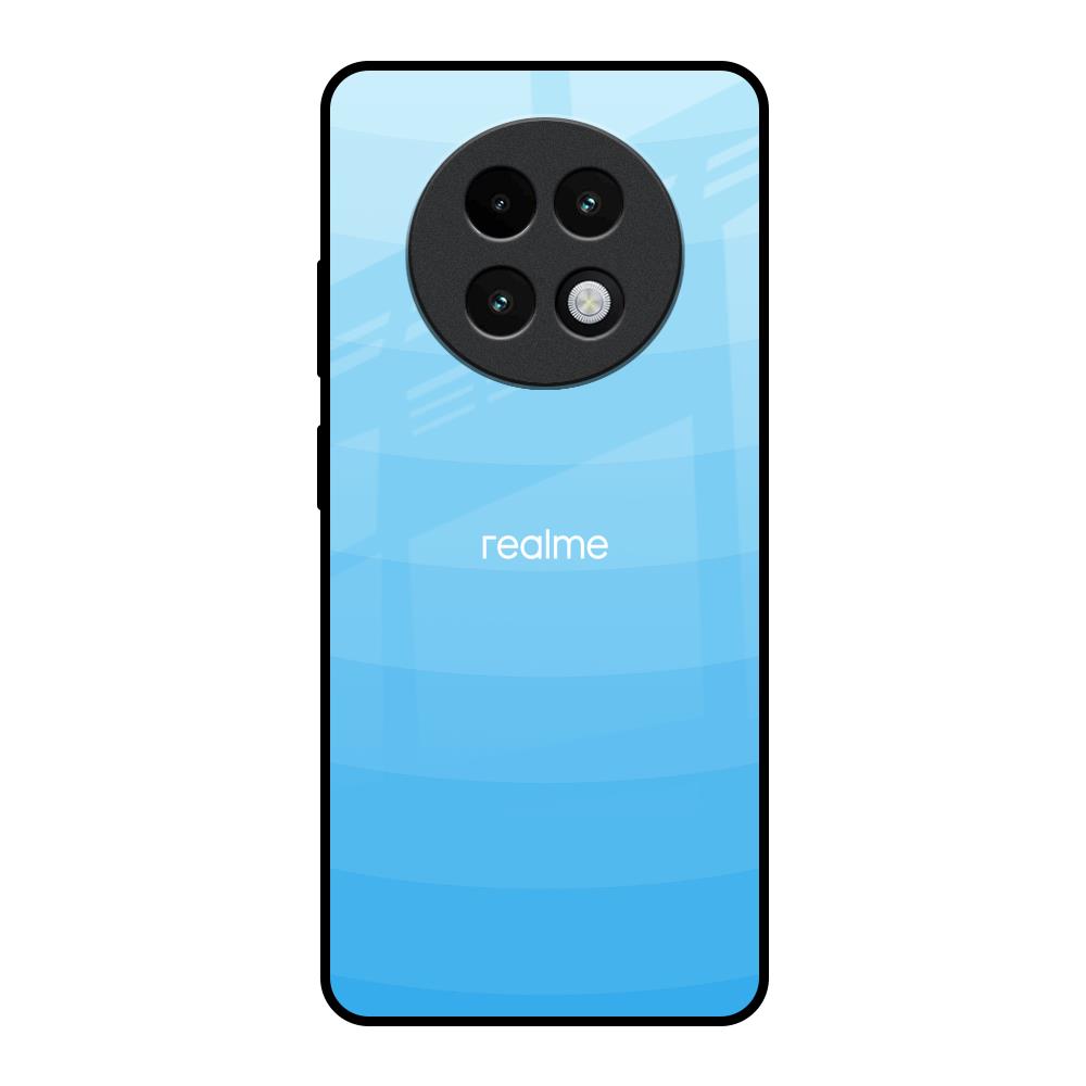 Wavy Blue Pattern Realme 13 Plus 5G Glass Back Cover Online