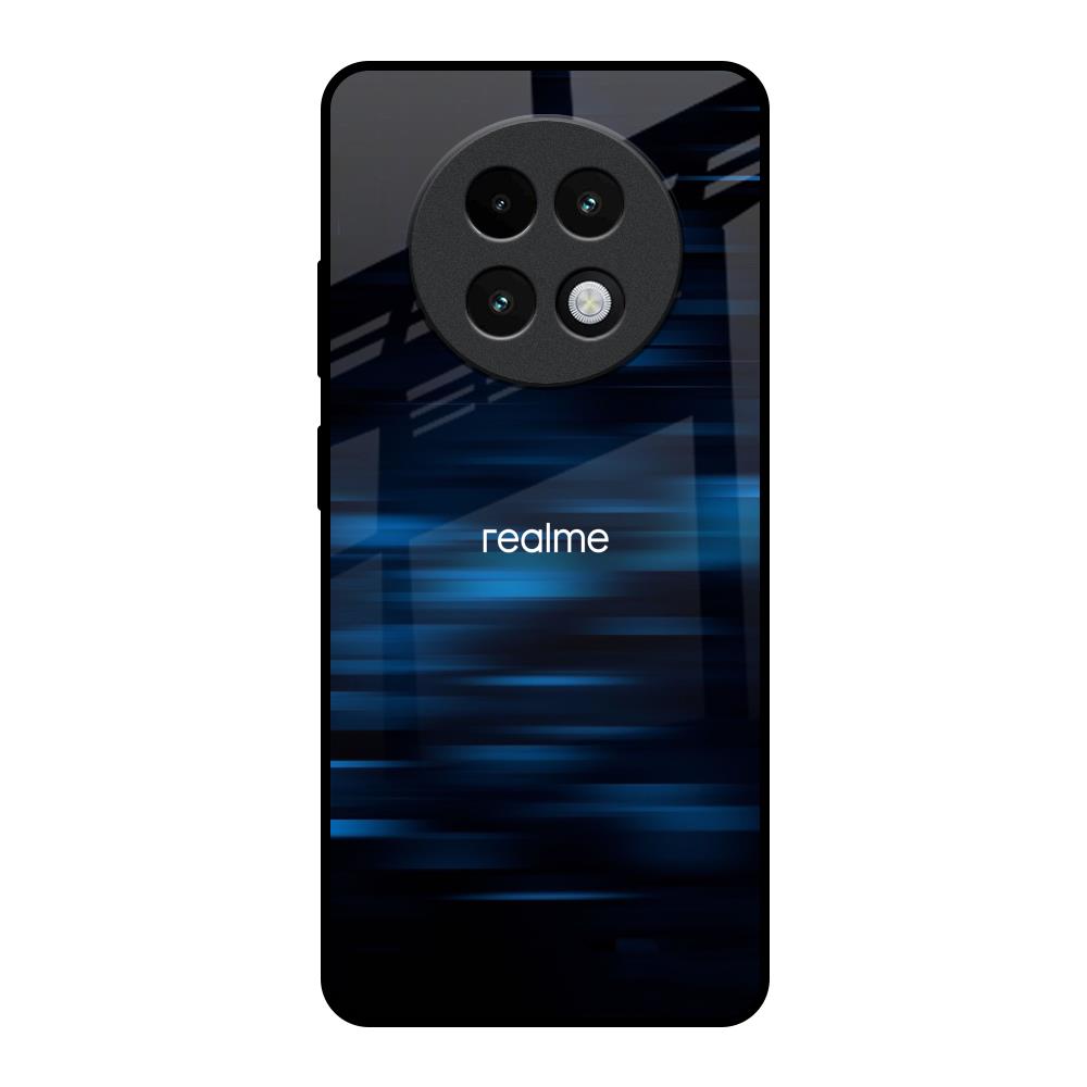 Blue Rough Abstract Realme 13 Plus 5G Glass Back Cover Online