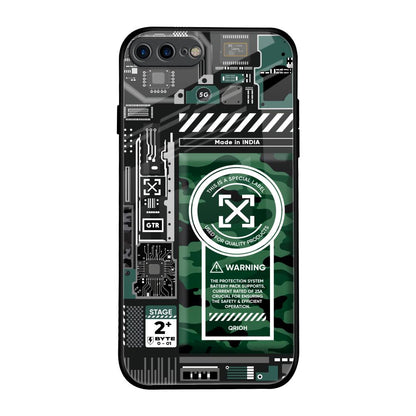 Green Camo Circuit iPhone 7 Plus Glass Back Cover Online