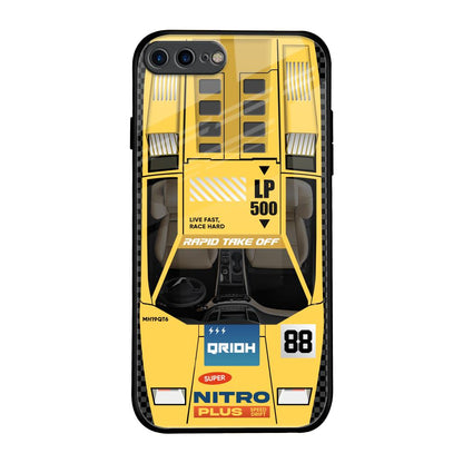 Yellow Racing Car iPhone 7 Plus Glass Back Cover Online