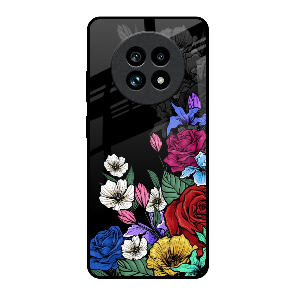Rose Flower Bunch Art Realme 13 Pro Plus 5G Glass Back Cover Online