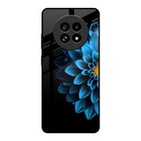 Half Blue Flower Realme 13 Pro Plus 5G Glass Back Cover Online