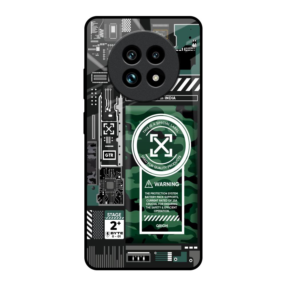 Green Camo Circuit Realme 13 Pro Plus 5G Glass Back Cover Online