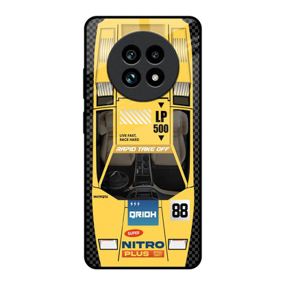 Yellow Racing Car Realme 13 Pro Plus 5G Glass Back Cover Online