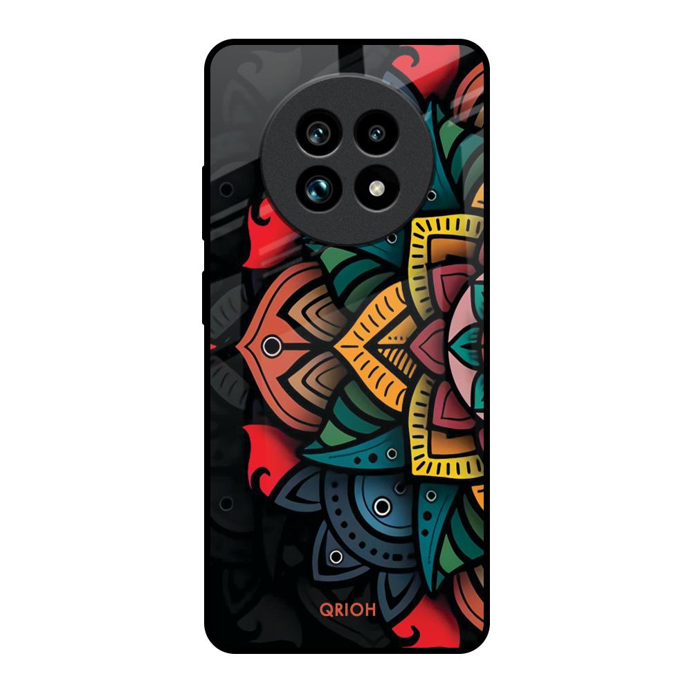 Retro Gorgeous Flower Realme 13 Pro Plus 5G Glass Back Cover Online