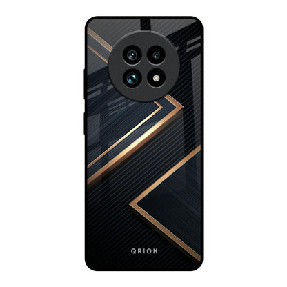 Sleek Golden & Navy Realme 13 Pro Plus 5G Glass Back Cover Online