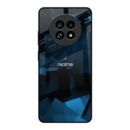 Polygonal Blue Box Realme 13 Pro Plus 5G Glass Back Cover Online