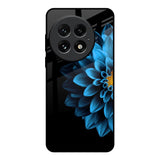 Half Blue Flower OnePlus 13 Glass Back Cover Online