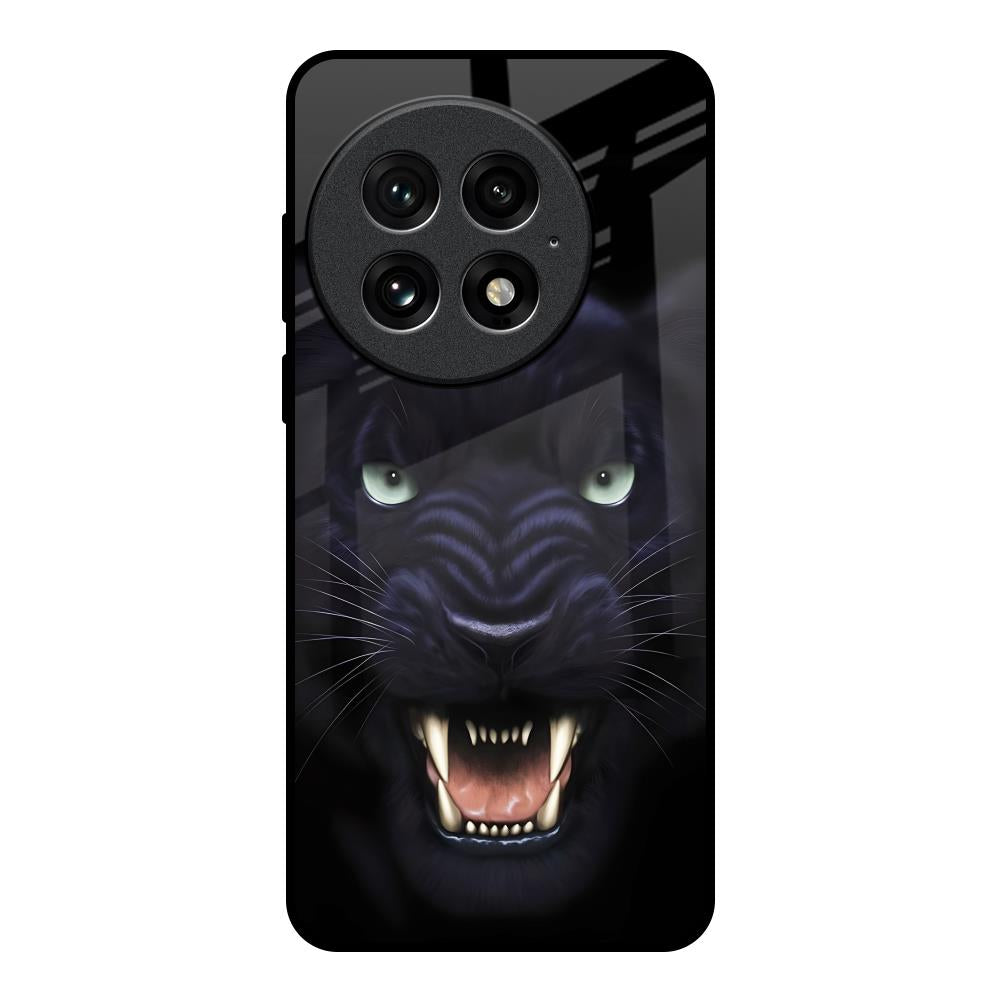 Angry Black Tiger OnePlus 13 Glass Back Cover Online