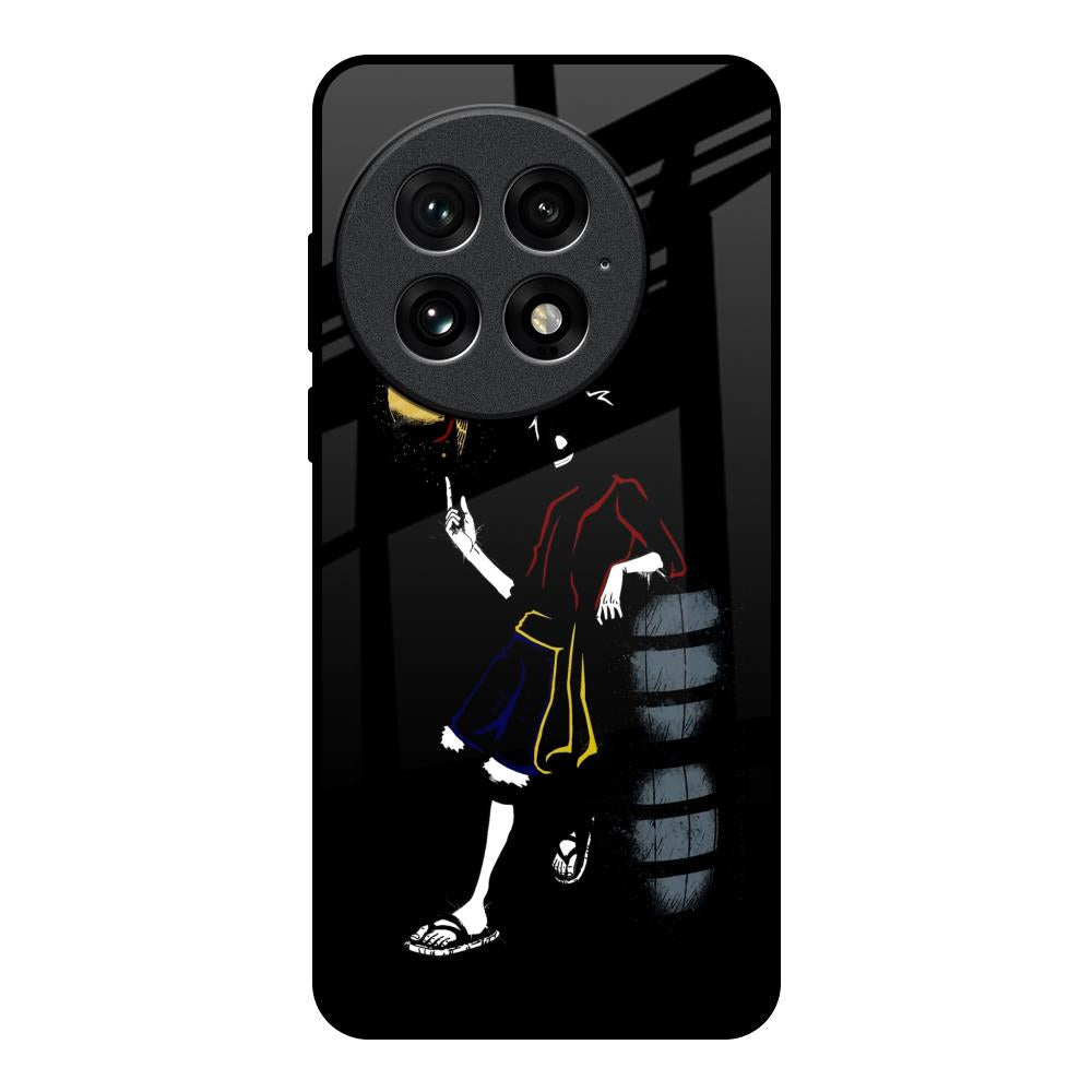 Luffy Line Art OnePlus 13 Glass Back Cover Online