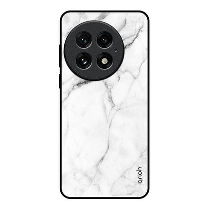 Modern White Marble OnePlus 13 Glass Back Cover Online