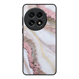 Pink & Gold Gllitter Marble OnePlus 13 Glass Back Cover Online