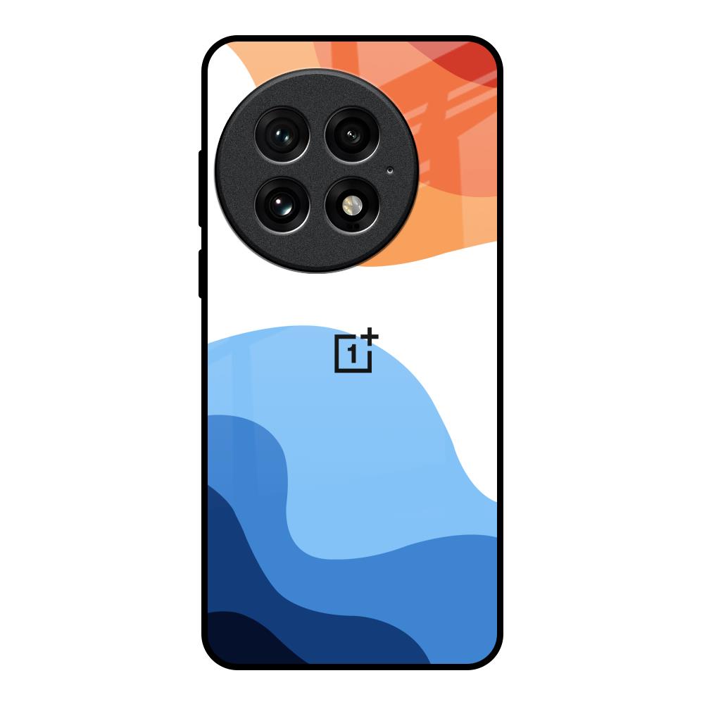 Wavy Color Pattern OnePlus 13 Glass Back Cover Online