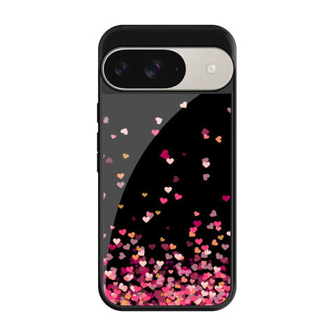 Heart Rain Fall Google Pixel 9 Pro Glass Cases & Covers Online