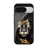 Golden Grey Lion Google Pixel 9 Pro Glass Cases & Covers Online