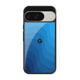 Blue Wave Abstract Google Pixel 9 Pro Glass Back Cover Online