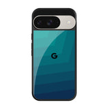 Green Triangle Pattern Google Pixel 9 Pro Glass Back Cover Online