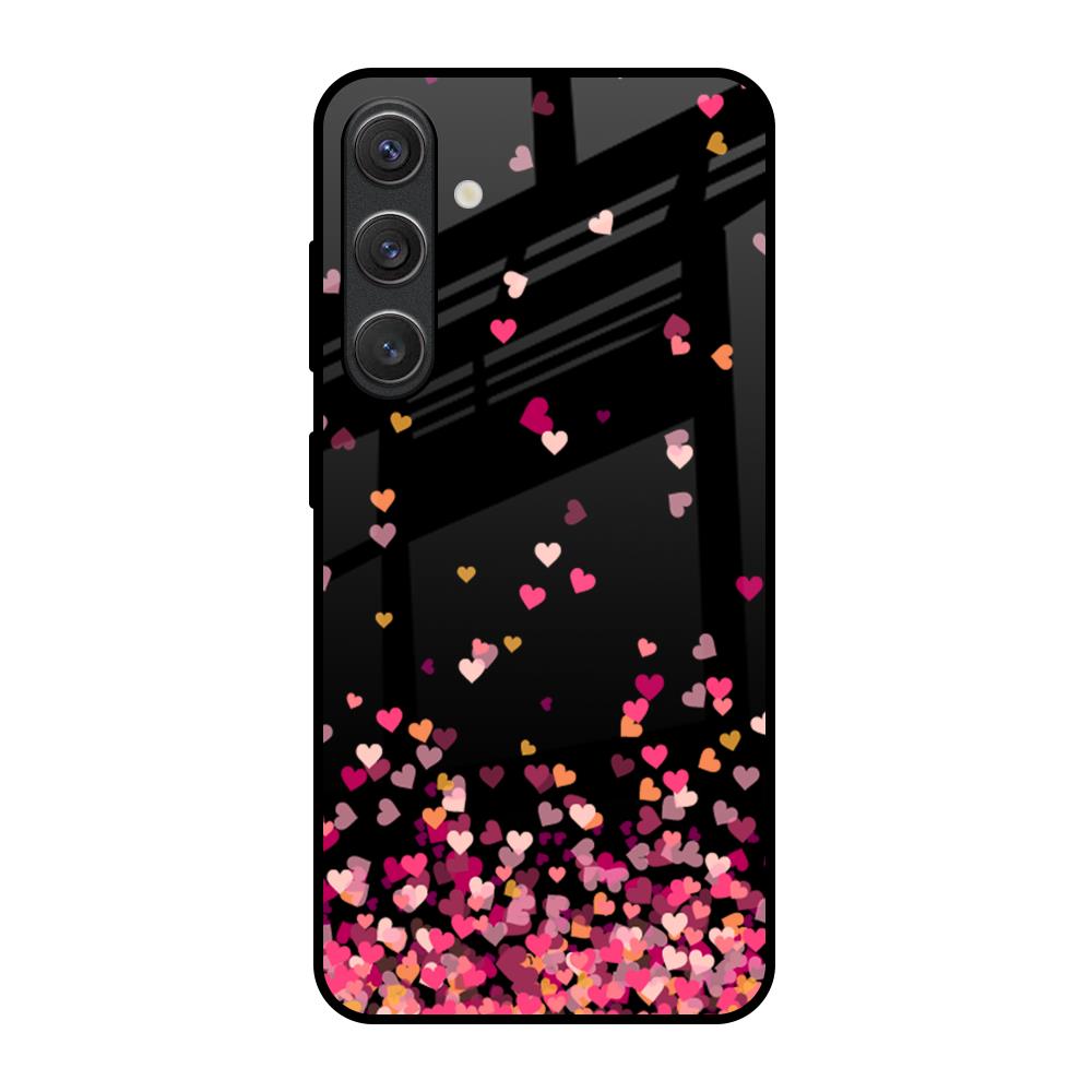 Heart Rain Fall Samsung Galaxy S25 5G Glass Back Cover Online
