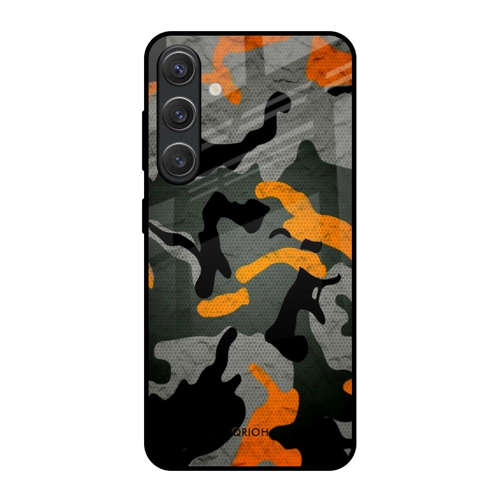 Camouflage Orange Samsung Galaxy S25 5G Glass Back Cover Online