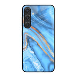 Vibrant Blue Marble Samsung Galaxy S25 5G Glass Back Cover Online