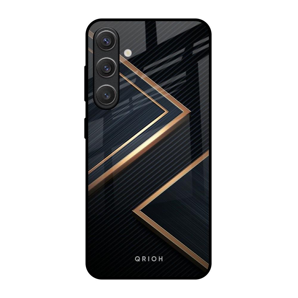 Sleek Golden & Navy Samsung Galaxy S25 5G Glass Back Cover Online