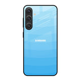 Wavy Blue Pattern Samsung Galaxy S25 5G Glass Back Cover Online