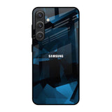Polygonal Blue Box Samsung Galaxy S25 5G Glass Back Cover Online