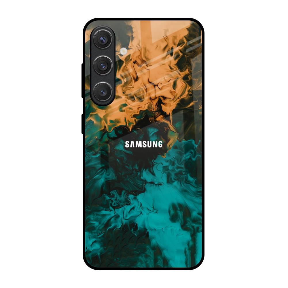 Watercolor Wave Samsung Galaxy S25 5G Glass Back Cover Online