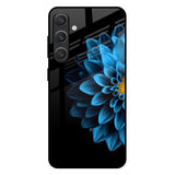 Half Blue Flower Samsung Galaxy S25 Plus 5G Glass Back Cover Online
