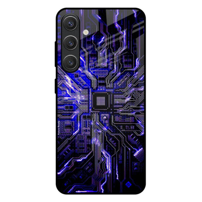Techno Color Pattern Samsung Galaxy S25 Plus 5G Glass Back Cover Online