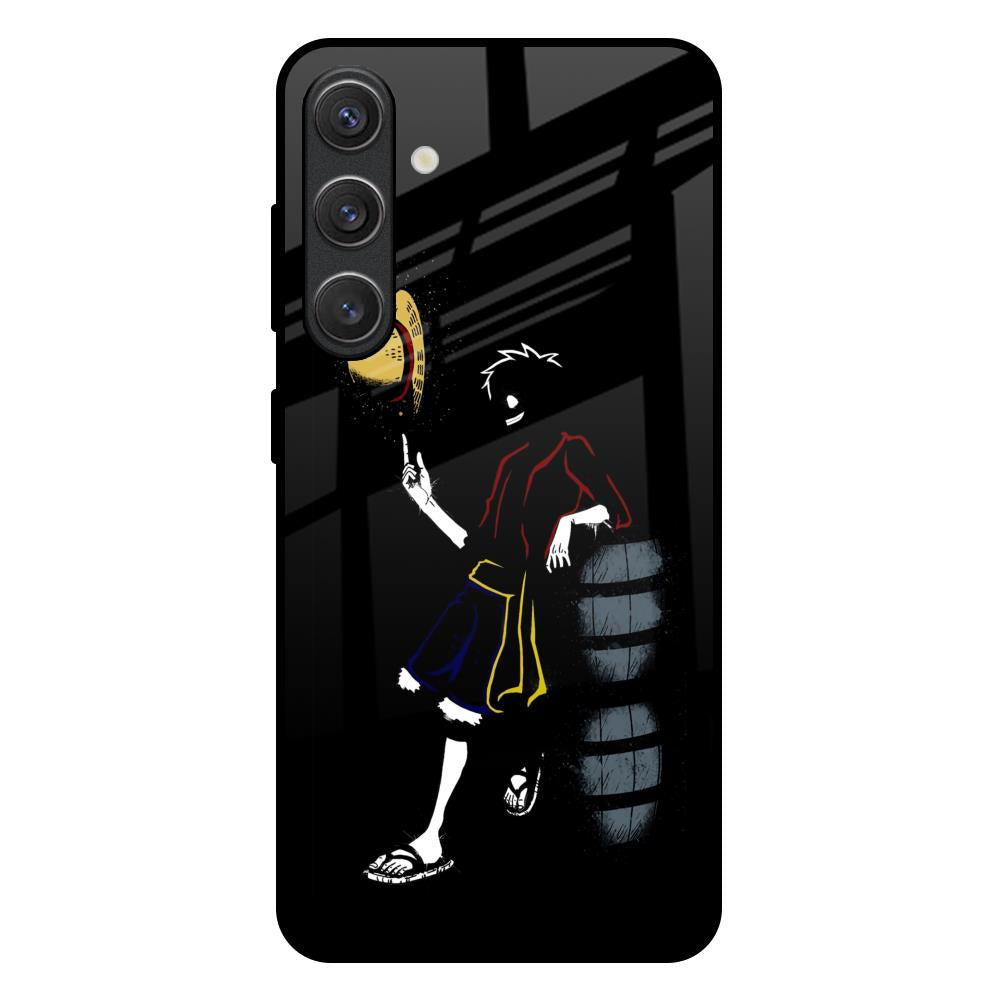 Luffy Line Art Samsung Galaxy S25 Plus 5G Glass Back Cover Online