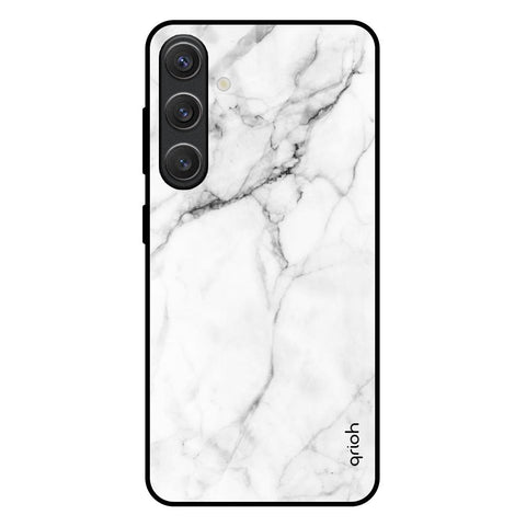 Modern White Marble Samsung Galaxy S25 Plus 5G Glass Back Cover Online