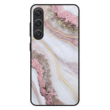 Pink & Gold Gllitter Marble Samsung Galaxy S25 Plus 5G Glass Back Cover Online