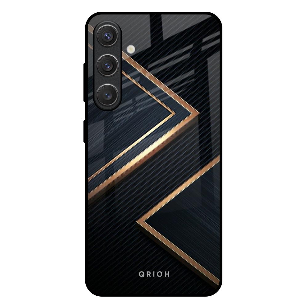 Sleek Golden & Navy Samsung Galaxy S25 Plus 5G Glass Back Cover Online
