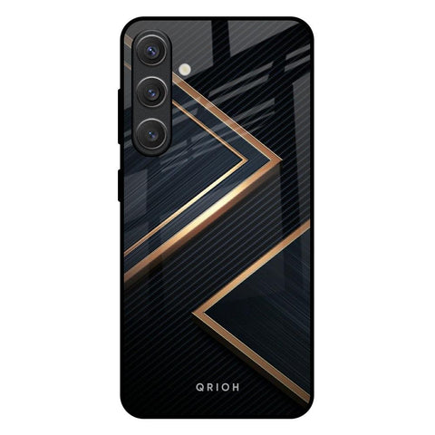 Sleek Golden & Navy Samsung Galaxy S25 Plus 5G Glass Back Cover Online