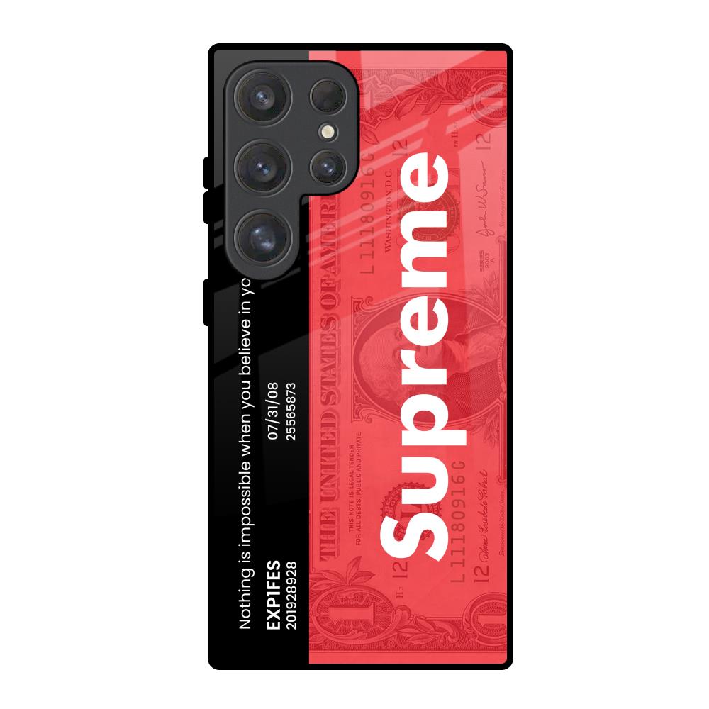 Supreme Ticket Samsung Galaxy S25 Ultra 5G Glass Back Cover Online