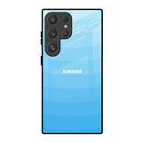 Wavy Blue Pattern Samsung Galaxy S25 Ultra 5G Glass Back Cover Online