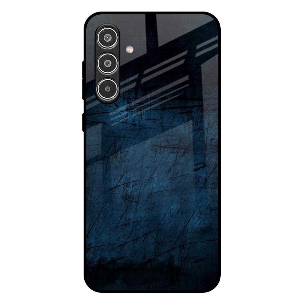 Dark Blue Grunge Samsung Galaxy A56 5G Glass Back Cover Online