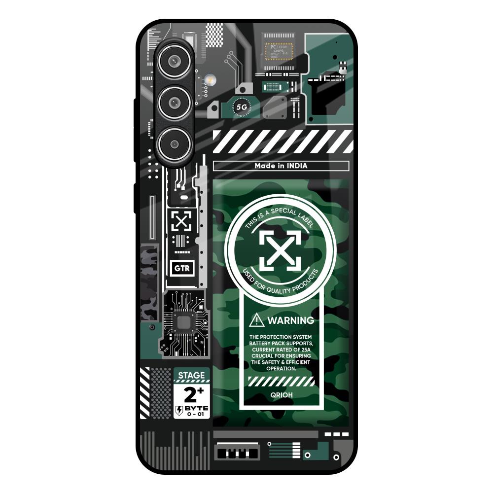 Green Camo Circuit Samsung Galaxy A56 5G Glass Back Cover Online