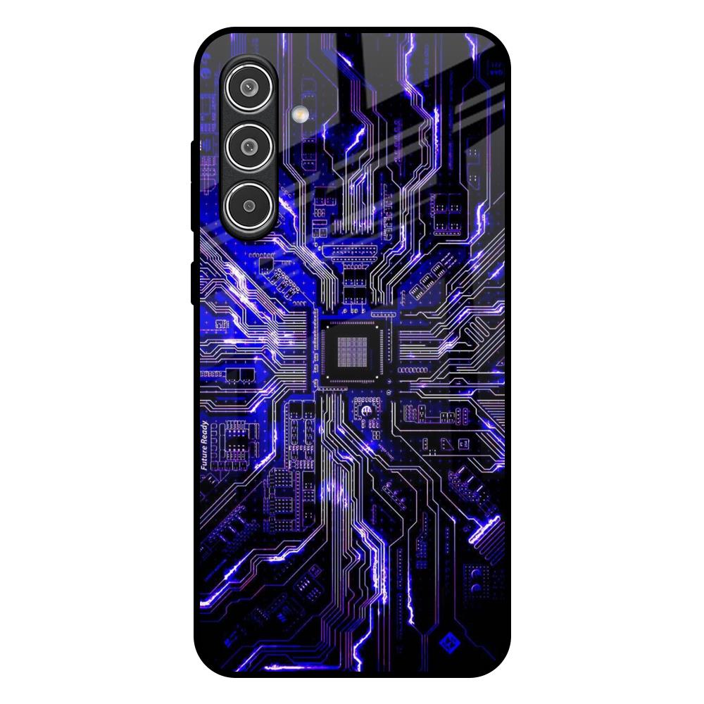 Techno Color Pattern Samsung Galaxy A56 5G Glass Back Cover Online