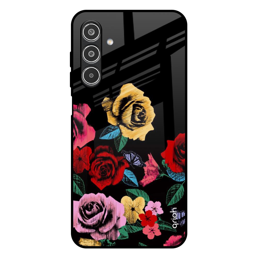 Floral Decorative Samsung Galaxy A26 5G Glass Back Cover Online