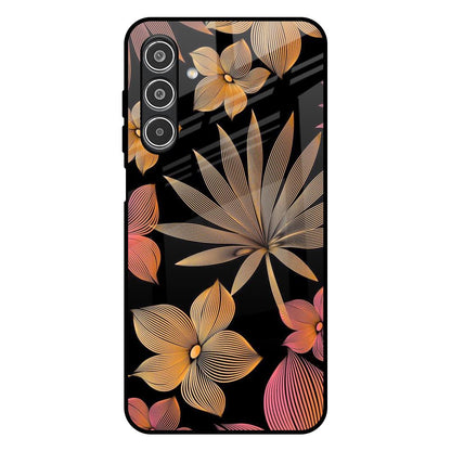 Lines Pattern Flowers Samsung Galaxy A26 5G Glass Back Cover Online