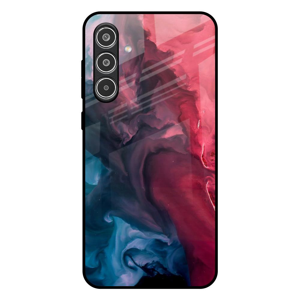 Blue & Red Smoke Samsung Galaxy A36 5G Glass Back Cover Online