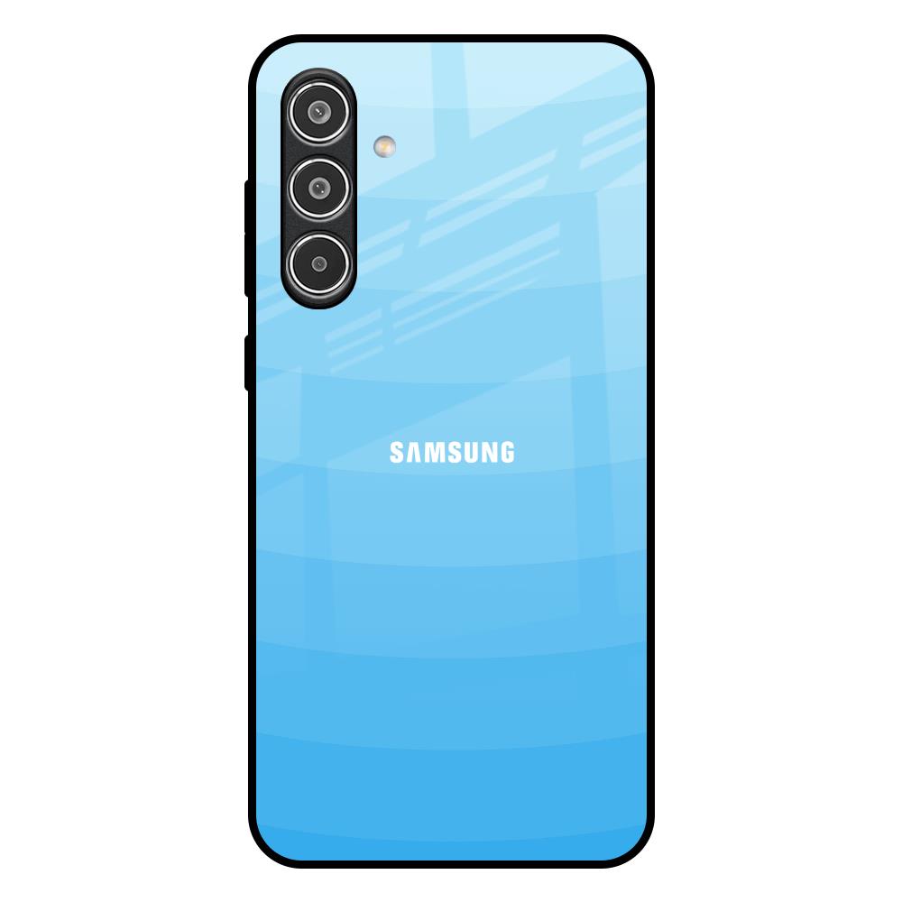 Wavy Blue Pattern Samsung Galaxy A36 5G Glass Back Cover Online
