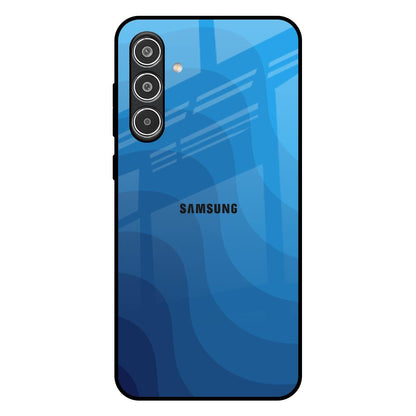 Blue Wave Abstract Samsung Galaxy A36 5G Glass Back Cover Online